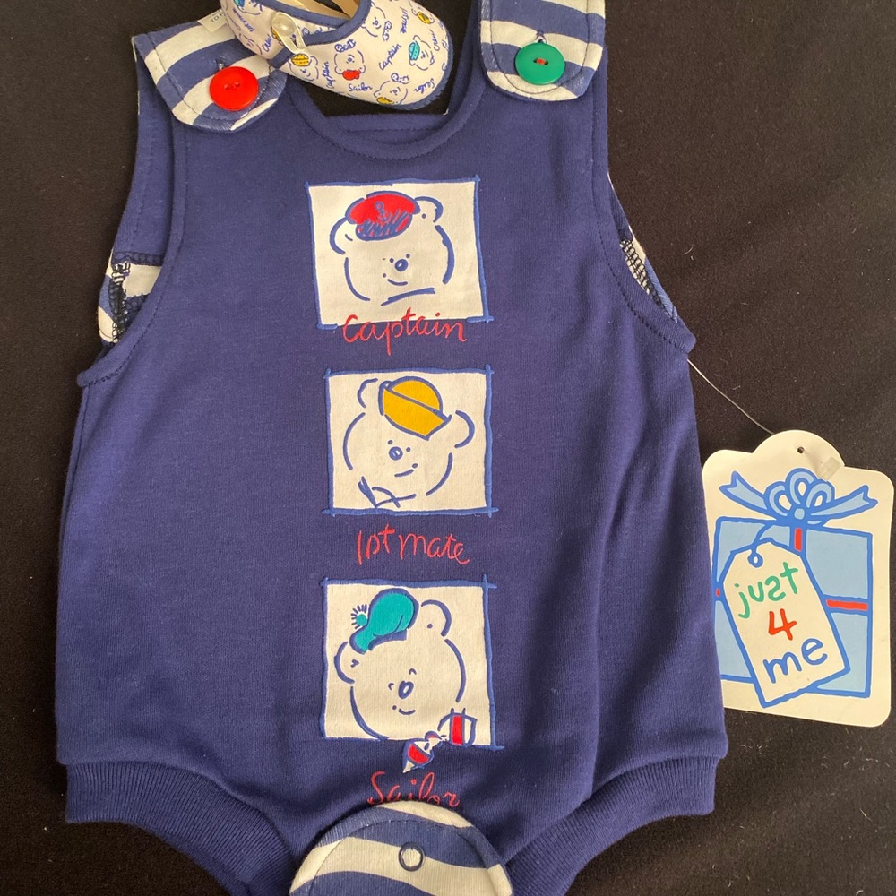 NWT, 6/9 Month Baby Overall with Booties